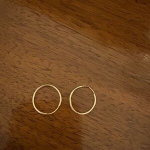 Small Classic Gold Hoop Earrings